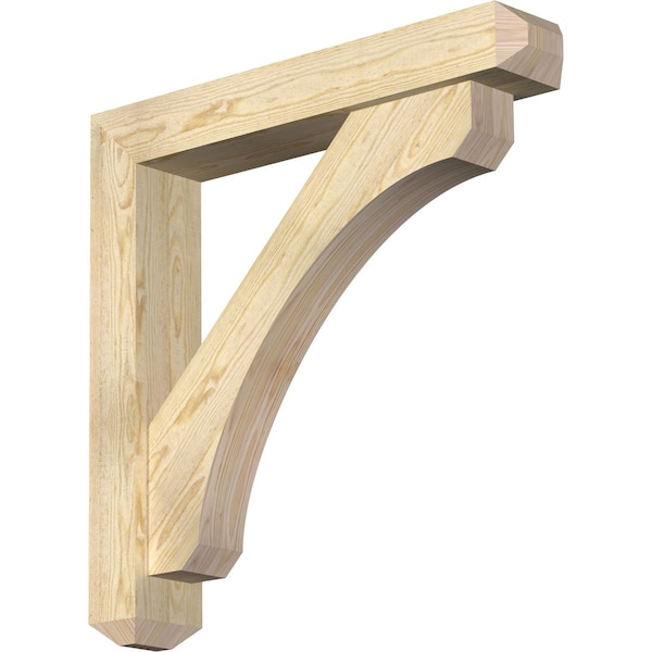 Ekena Millwork Legacy Craftsman Rough Sawn Bracket w/ Offset Brace, Douglas Fir, 6"W x 34"D x 34"H BKT0604X34X34LEC04RDF - main